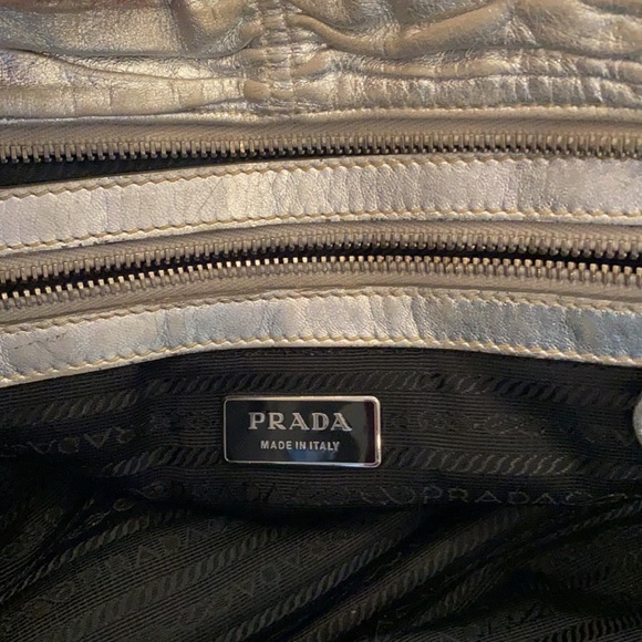 Silver Metallic Prada Handbag - Picture 8 of 9